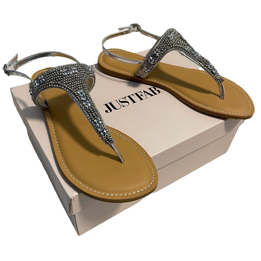 JustFab | Noela Embellished Flat Sandal